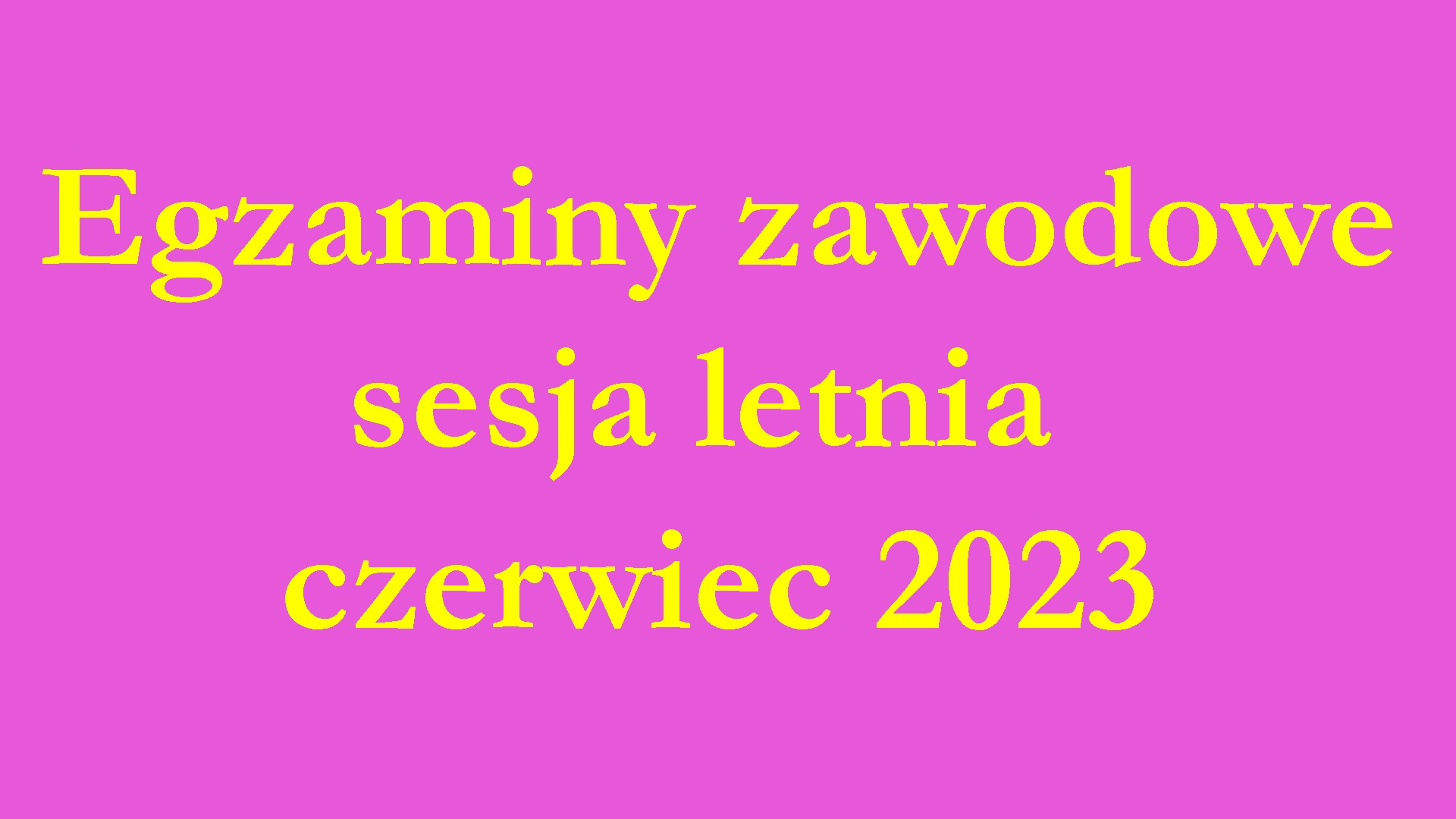 egzaminy 2023