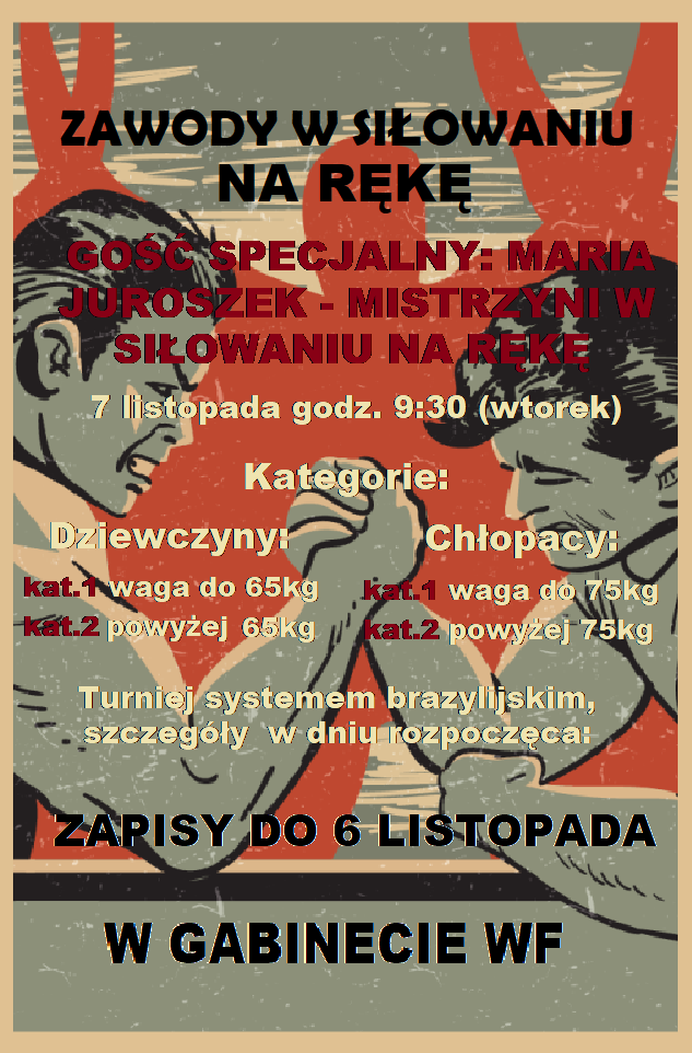 PLAKAT ZAWODY SIŁOWANIE